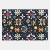 Schneeflocken Geschenkpapier Set (Vorderseite 2)