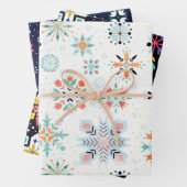 Schneeflocken Geschenkpapier Set (Beispiel)