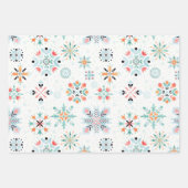 Schneeflocken Geschenkpapier Set (Vorderseite)