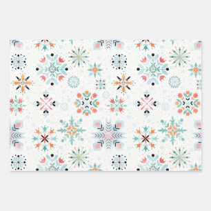 Schneeflocken Geschenkpapier Set