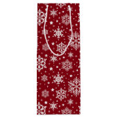 Schneeflocken Geschenktüte Für Weinflaschen (Rückseite)