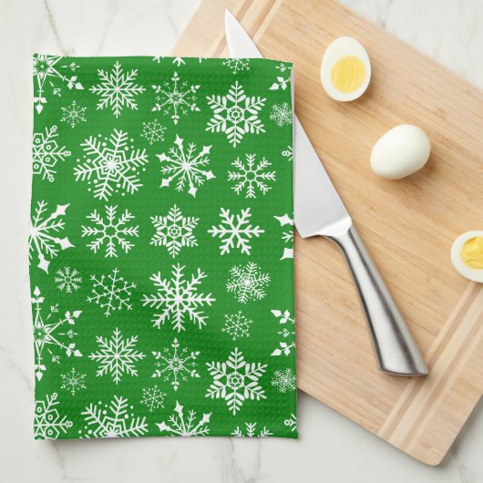 Schneeflocken Geschirrtuch (Viertel Falte)