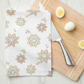 Schneeflocken Geschirrtuch (Viertel Falte)