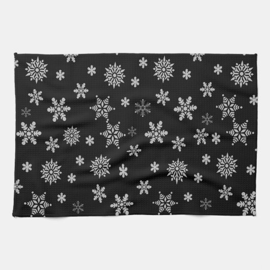 Schneeflocken Geschirrtuch (Horizontal)