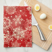 Schneeflocken Geschirrtuch (Viertel Falte)