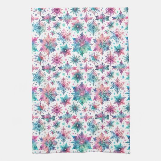 Schneeflocken Geschirrtuch (Vertikal)