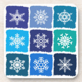 Schneeflocken Getränkeuntersetzer (Vorderseite)