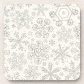Schneeflocken Getränkeuntersetzer (Vorderseite)