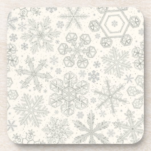 Schneeflocken Getränkeuntersetzer (Vorderseite)