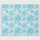 Schneeflocken Glanz Geschenkpapier (Flach)