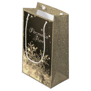Schneeflocken-Glanz-Geschenktasche Kleine Geschenktüte