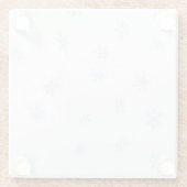 Schneeflocken Glasuntersetzer (Rückseite)