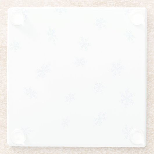 Schneeflocken Glasuntersetzer (Rückseite)
