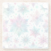 Schneeflocken Glasuntersetzer (Rückseite)