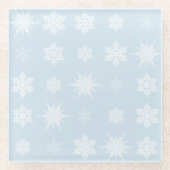 Schneeflocken Glasuntersetzer (Vorderseite)