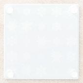 Schneeflocken Glasuntersetzer (Rückseite)