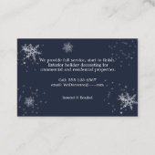 Schneeflocken - Gletscher Visitenkarte (Rückseite)