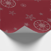 Schneeflocken Glitzern Glitzern Geschenkpapier (Ecke)