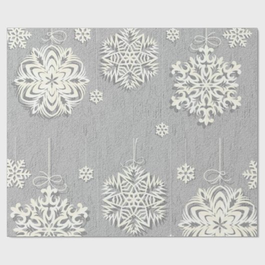 Schneeflocken-Glossopapier Geschenkpapier (Flach)