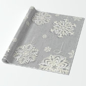 Schneeflocken-Glossopapier Geschenkpapier (Ungerollt)