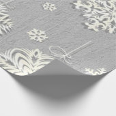 Schneeflocken-Glossopapier Geschenkpapier (Ecke)