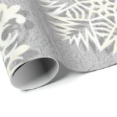 Schneeflocken-Glossopapier Geschenkpapier (Rolleneckpunkt)