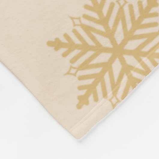 Schneeflocken (Gold) Fleecedecke (Ecke)