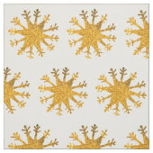 Schneeflocken Gold Stoff (Muster)