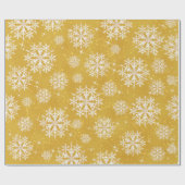 Schneeflocken Gold-Wrapper Geschenkpapier (Flach)