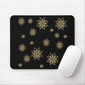 Schneeflocken, goldene Schneeflocken, Mousepad (Mit Mouse)