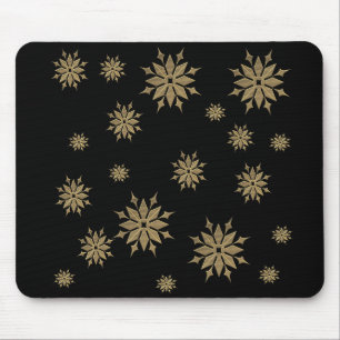 Schneeflocken, goldene Schneeflocken, Mousepad
