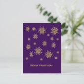 Schneeflocken, goldene Schneeflocken, Postkarte (Stehend Vorderseite)