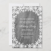 Schneeflocken & Granite Corporate Holiday Einladun Einladung (Vorderseite)