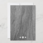 Schneeflocken & Granite Corporate Holiday Einladun Einladung (Rückseite)