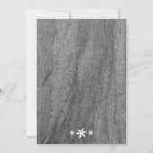 Schneeflocken & Granite Neujahrsfeierliche Einladu Einladung (Rückseite)