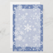 Schneeflocken Graphic Customize Color Background a Briefpapier (Vorne/Hinten)