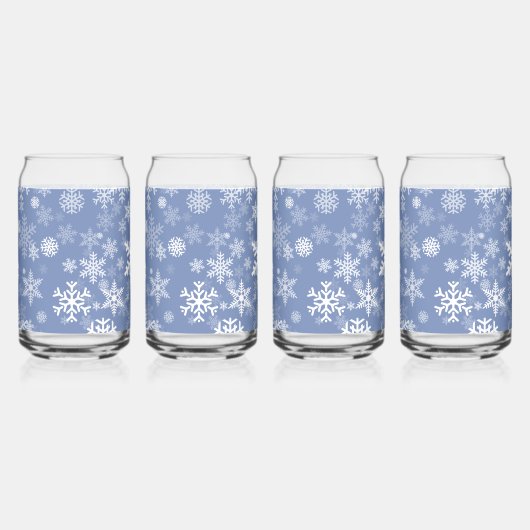 Schneeflocken Graphic Customize Color Background a Dosenglas (Vorderseite)
