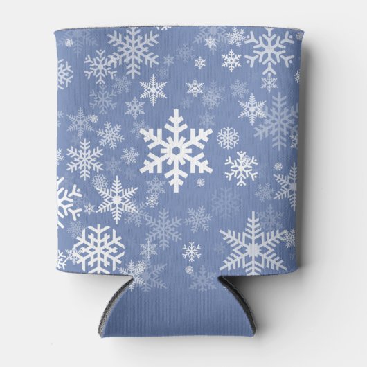 Schneeflocken Graphic Customize Color Background a Dosenkühler (Vorderseite)