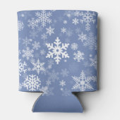 Schneeflocken Graphic Customize Color Background a Dosenkühler (Rückseite)