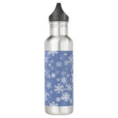 Schneeflocken Graphic Customize Color Background a Edelstahlflasche (Links)