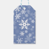 Schneeflocken Graphic Customize Color Background a Geschenkanhänger (Vorderseite)