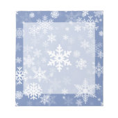Schneeflocken Graphic Customize Color Background a Notizblock (Vorderseite)