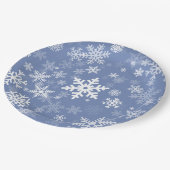 Schneeflocken Graphic Customize Color Background a Pappteller (Schrägansicht)