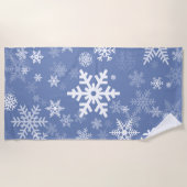 Schneeflocken Graphic Customize Color Background a Strandtuch (Vorderseite)