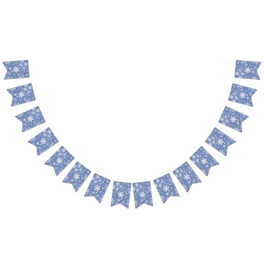 Schneeflocken Graphic Customize Color Background a Wimpelkette (Alle)