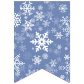 Schneeflocken Graphic Customize Color Background a Wimpelkette (Erste Fahne)