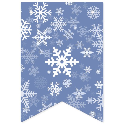 Schneeflocken Graphic Customize Color Background a Wimpelkette (Erste Fahne)