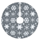 Schneeflocken grau polyester weihnachtsbaumdecke (Vorderseite)