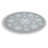 Schneeflocken (grau) schneidebrett (Ecke)