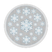 Schneeflocken (grau) schneidebrett (Vorderseite)